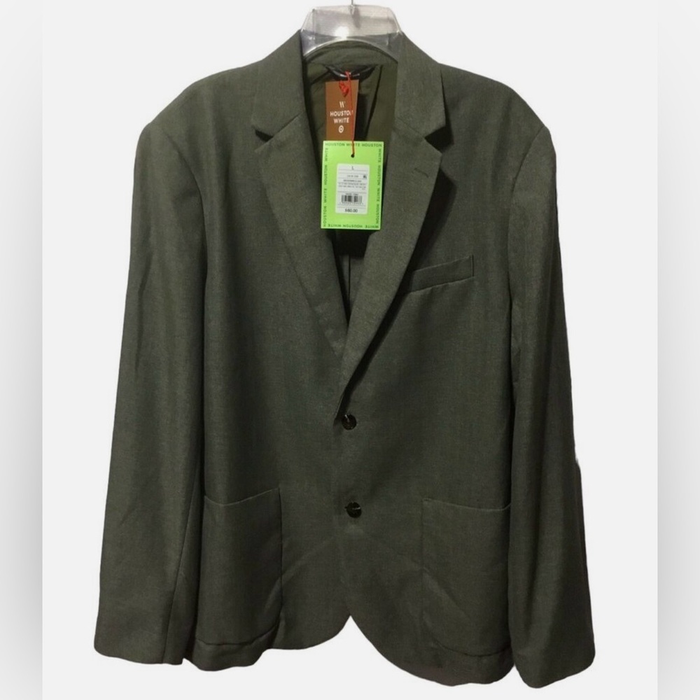 Houston White Green Blazer Jacket Men's Size L NWT - Picture 1 of 9